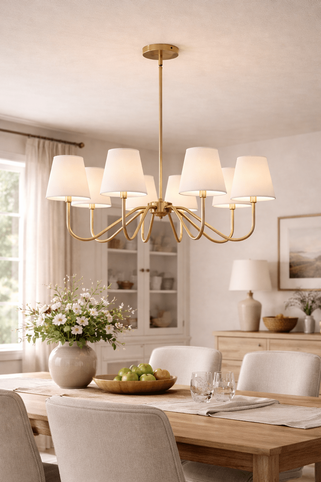 Opaluxe Brass Chandelier