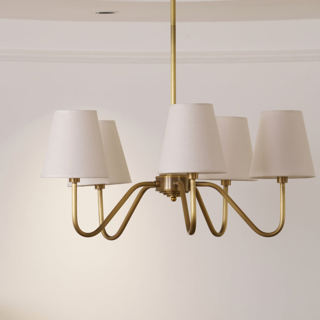 Opaluxe Brass Chandelier