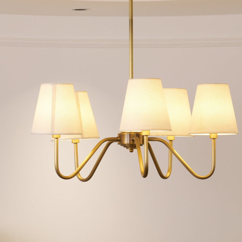 Opaluxe Brass Chandelier