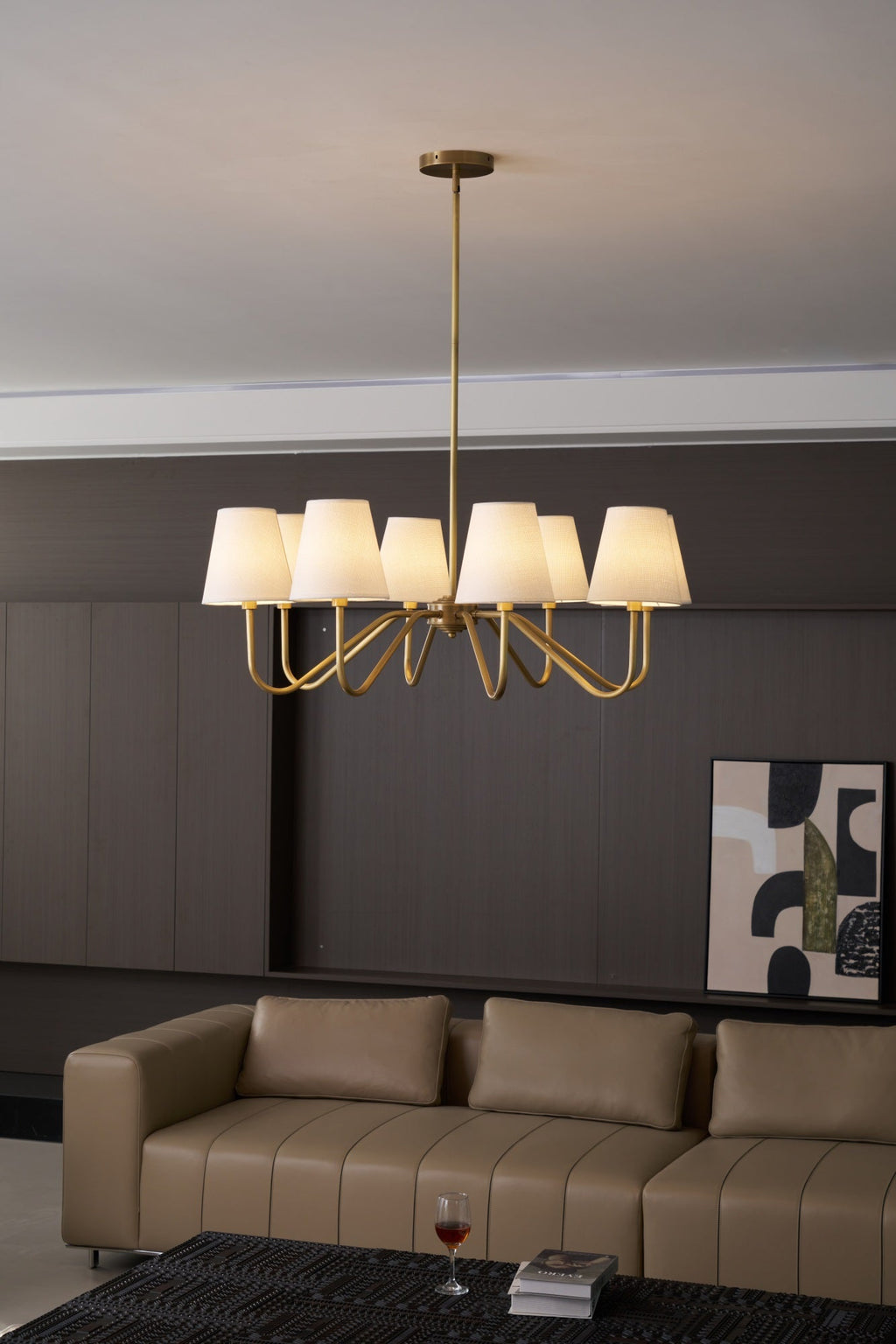 Opaluxe Brass Chandelier
