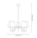 Opaluxe Brass Chandelier