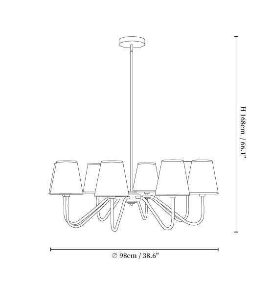 Opaluxe Brass Chandelier