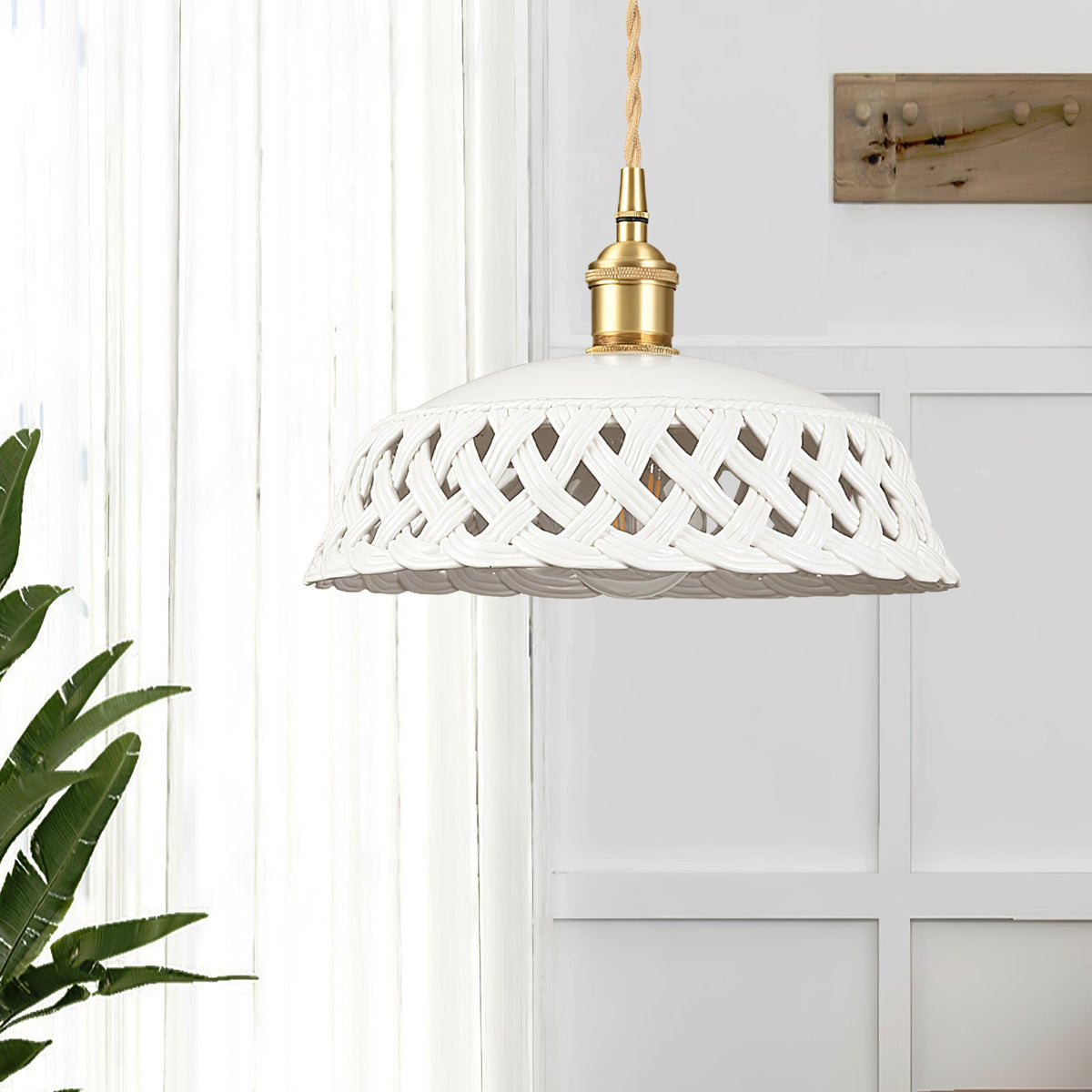 Miira Brass Pendant Swag Light