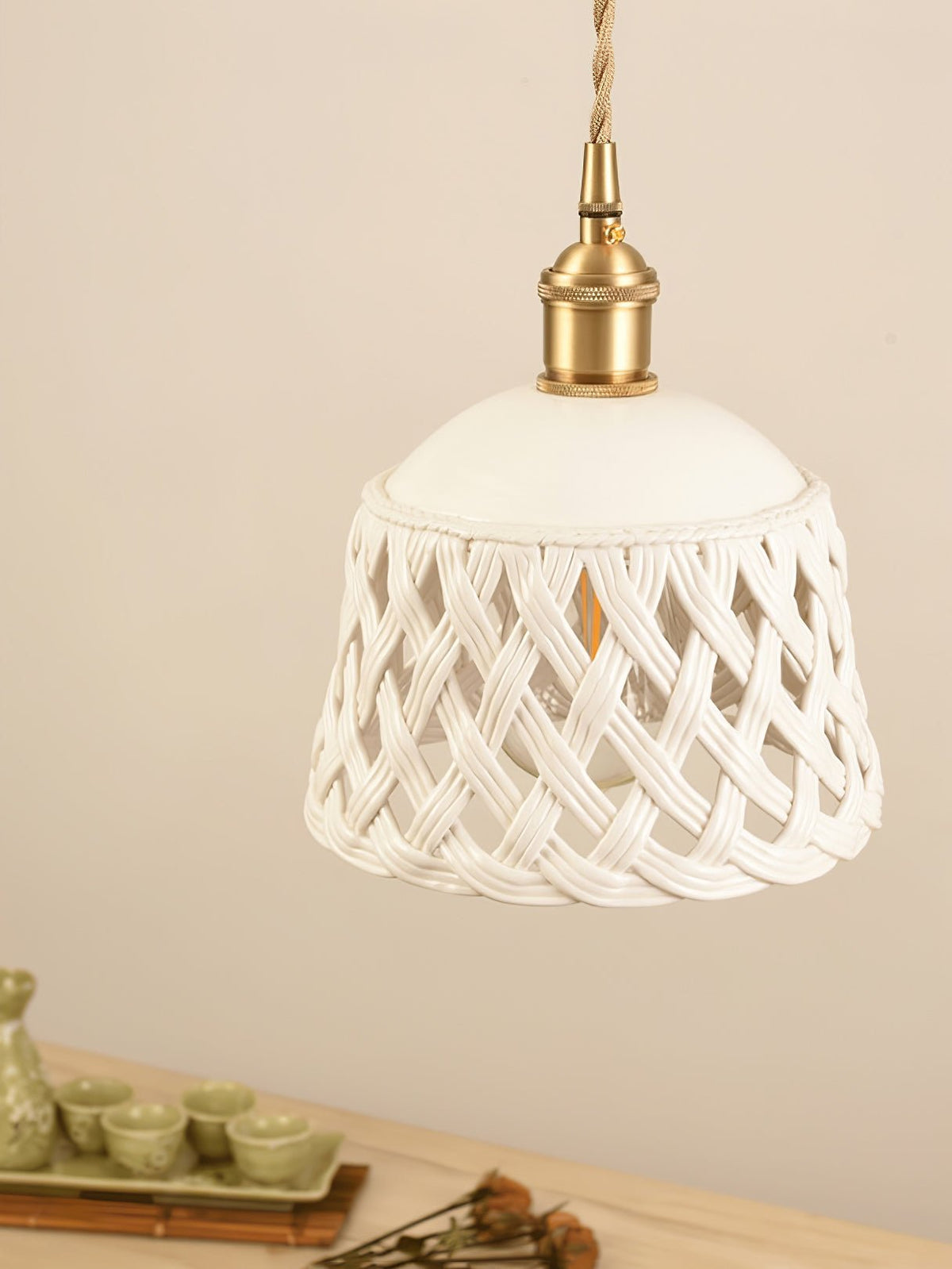 Miira Brass Pendant Swag Light