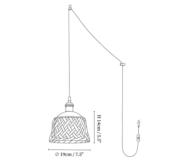 Openwork Ceramic Pendant Swag Light