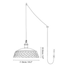 Openwork Ceramic Pendant Swag Light