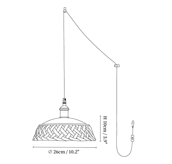Openwork Ceramic Pendant Swag Light