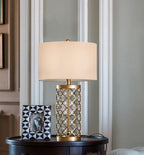 Openwork Metal Table Lamp