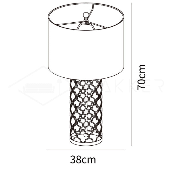 Openwork Metal Table Lamp