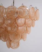Orange Murano Disc Chandelier