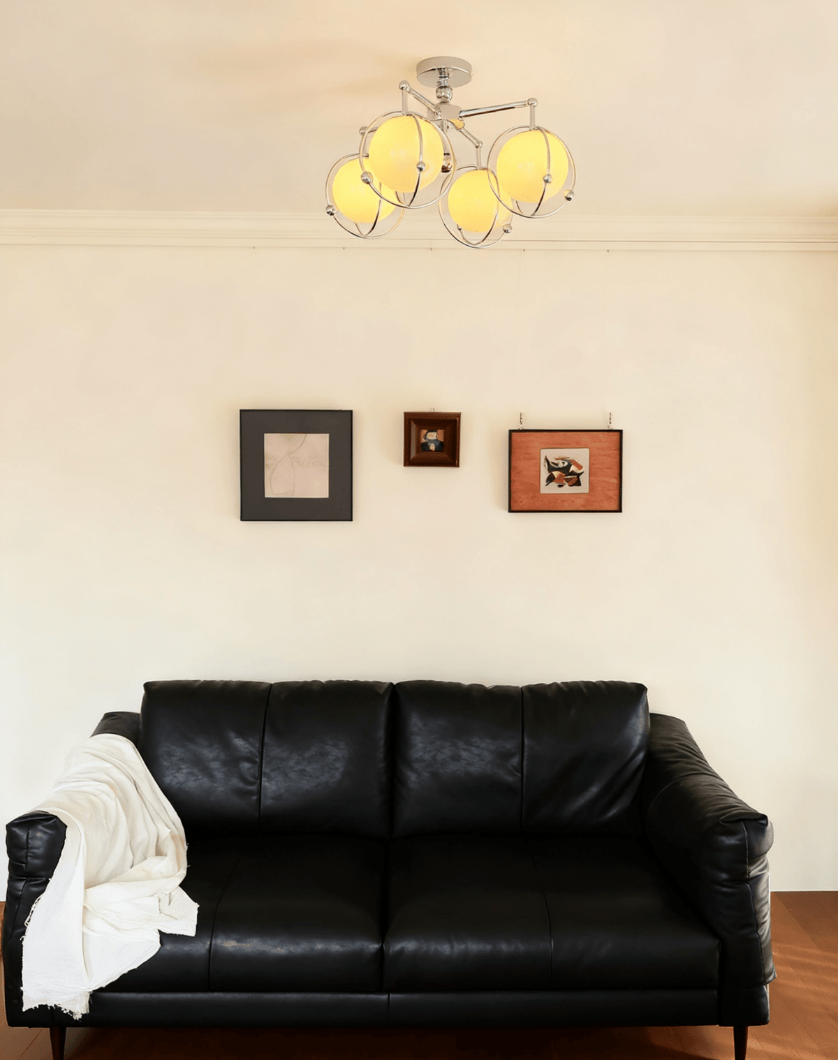 Orb Cage Semi Ceiling Lamp