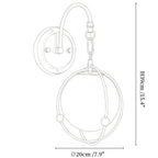 Orb Cage Semi Wall Lamp