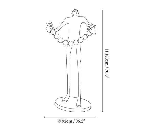 Orb Juggler Sculpture Floor Lamp