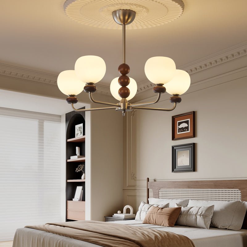 Orb Walnut Chandelier