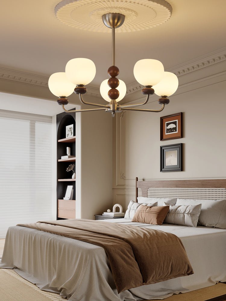 Orb Walnut Chandelier