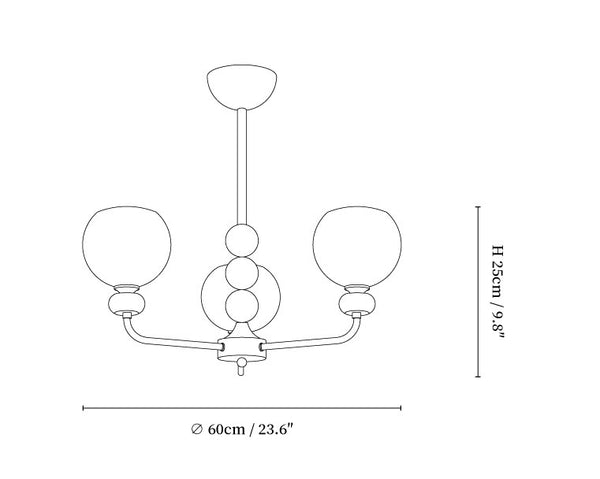 Orb Walnut Chandelier