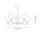 Orb Walnut Chandelier