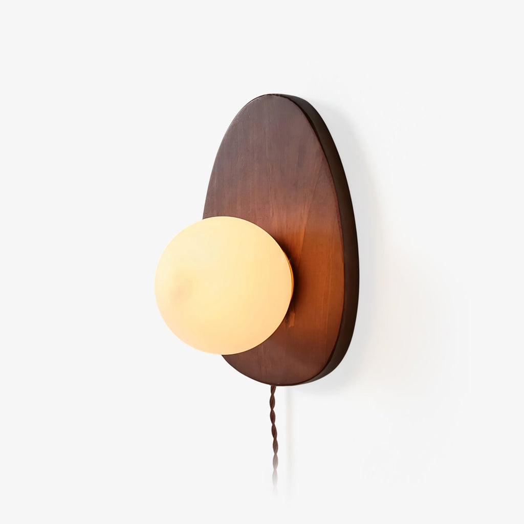 Orba Walnut Plug - in Wall Lamp