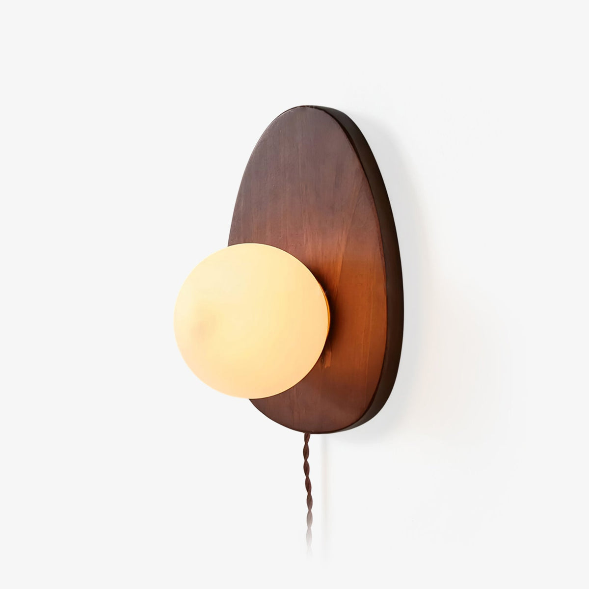 Orba Walnut Plug - in Wall Lamp