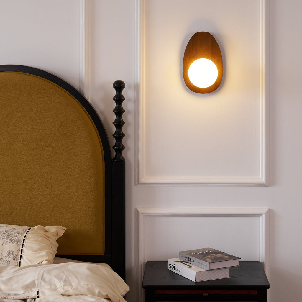 Orba Walnut Plug - in Wall Lamp