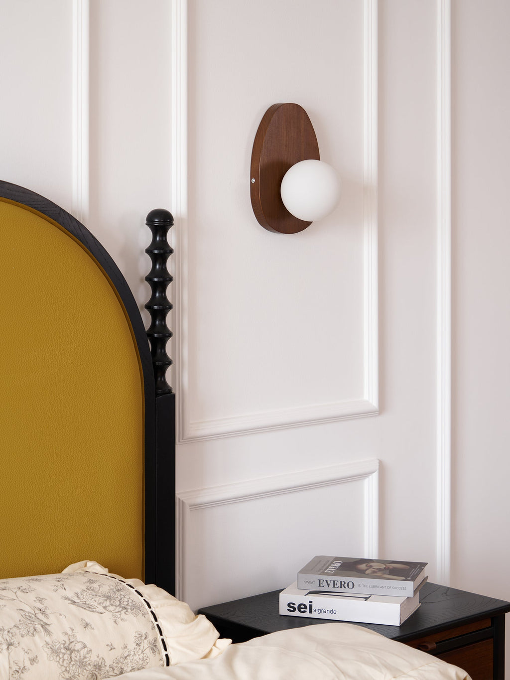 Orba Walnut Plug - in Wall Lamp
