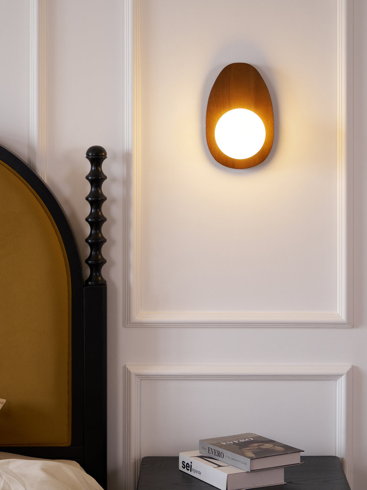 Orba Walnut Plug - in Wall Lamp