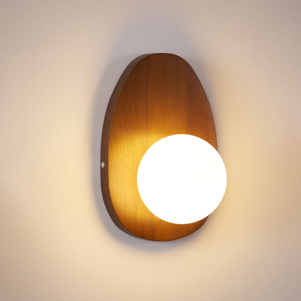 Orba Walnut Plug - in Wall Lamp