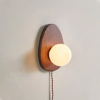 Orba Walnut Plug - in Wall Lamp