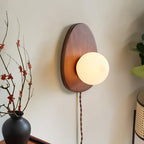 Orba Walnut Plug - in Wall Lamp