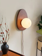 Orba Walnut Plug - in Wall Lamp