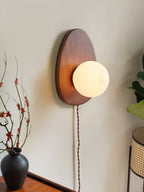 Orba Walnut Plug - in Wall Lamp