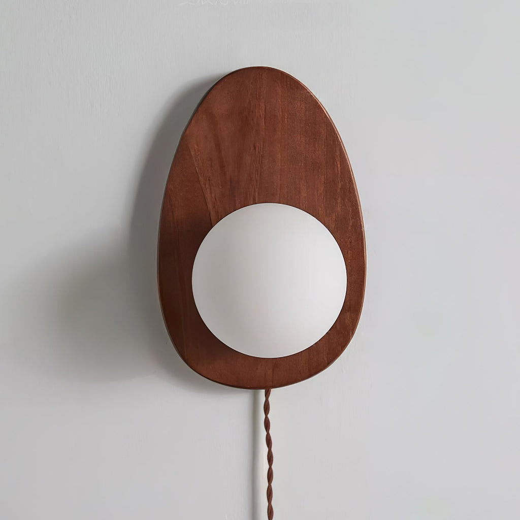 Orba Walnut Plug - in Wall Lamp