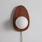 Orba Walnut Plug - in Wall Lamp
