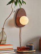 Orba Walnut Plug - in Wall Lamp