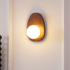 Orba Walnut Plug - in Wall Lamp