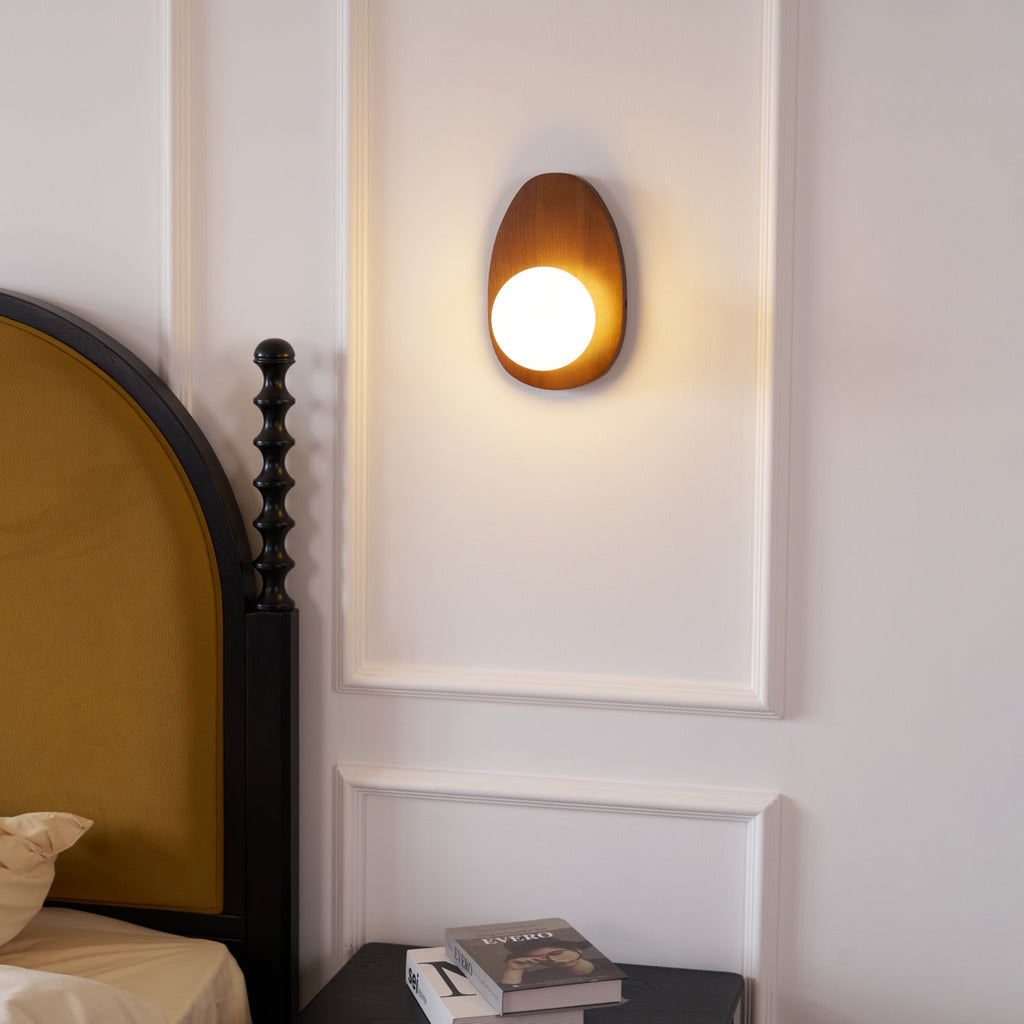 Orba Walnut Plug - in Wall Lamp