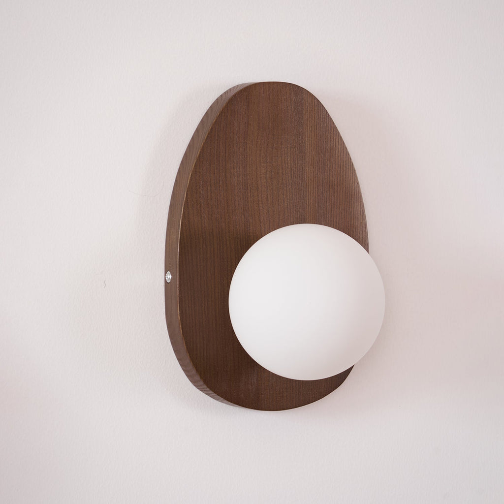 Orba Walnut Plug - in Wall Lamp