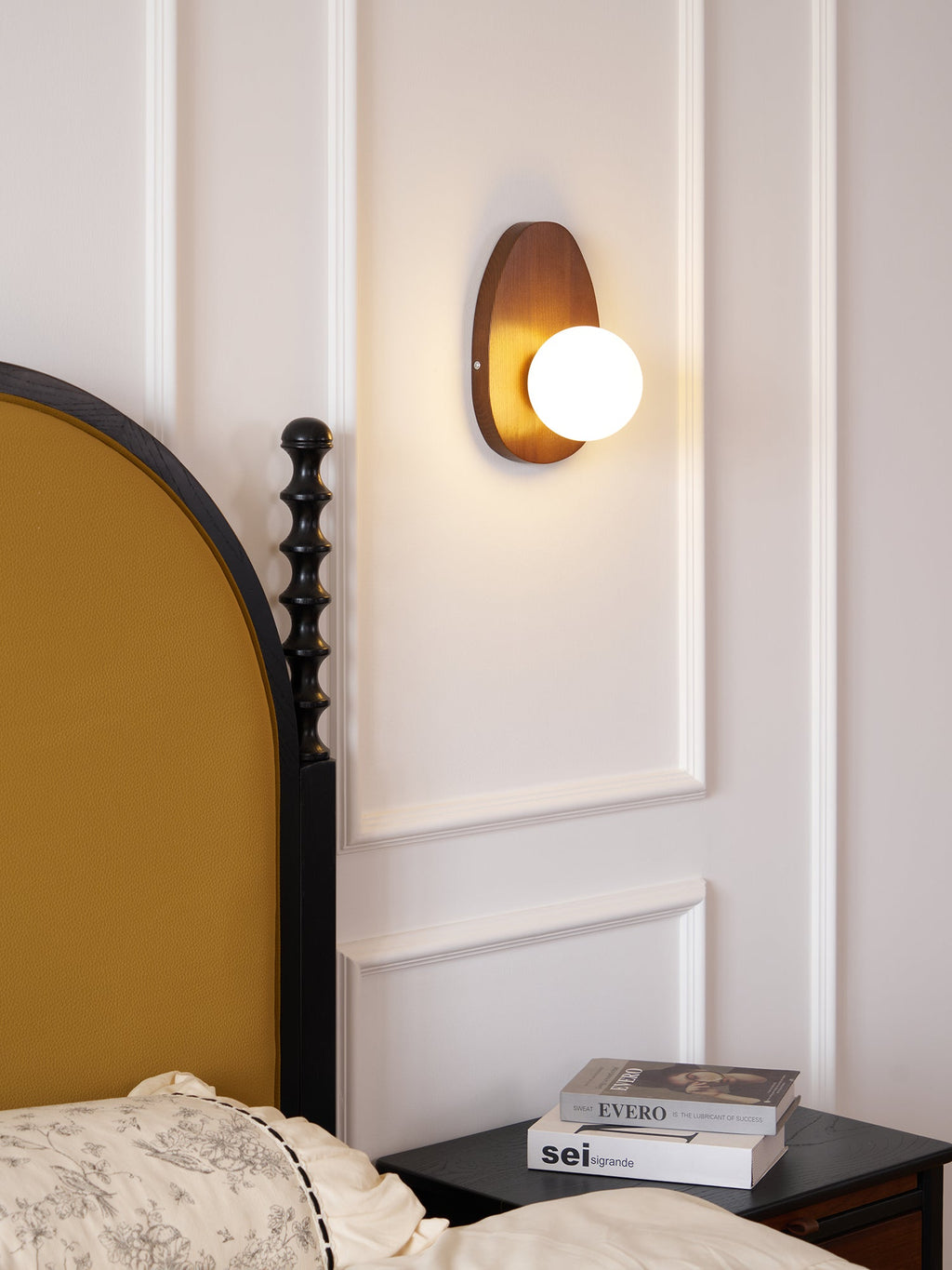 Orba Walnut Plug - in Wall Lamp