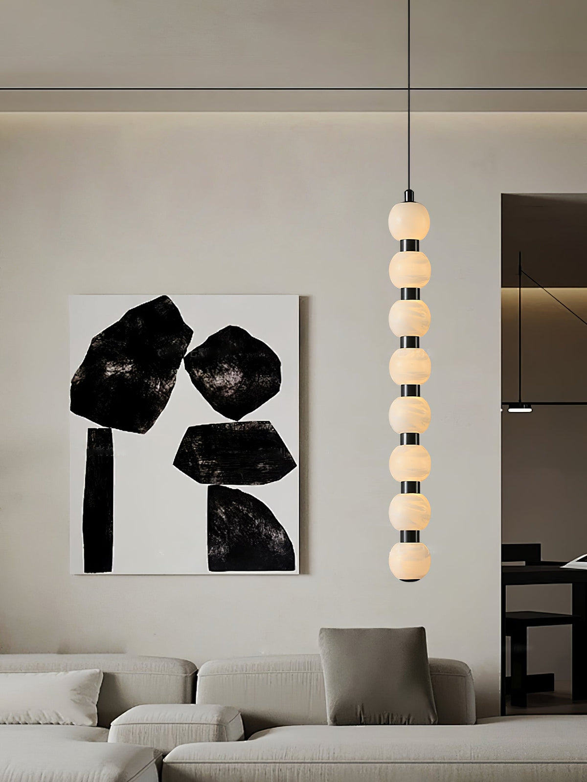 Orbique Alabaster Pendant Lamp
