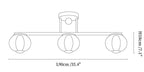 Orbis Quartet Ceiling Lamp