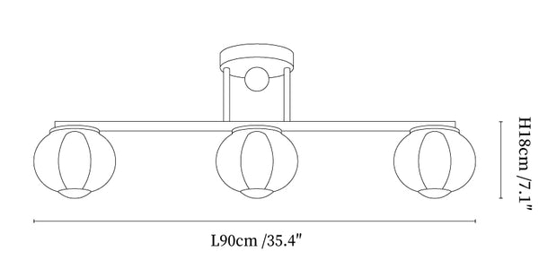 Orbis Quartet Ceiling Lamp