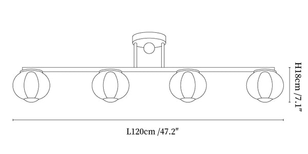 Orbis Quartet Ceiling Lamp