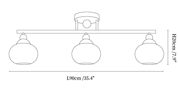 Orbis Quartet Ceiling Lamp