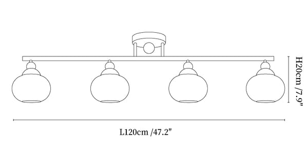 Orbis Quartet Ceiling Lamp
