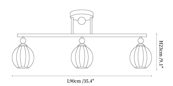 Orbis Quartet Ceiling Lamp