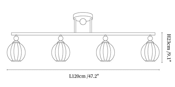 Orbis Quartet Ceiling Lamp