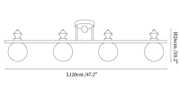 Orbis Quartet Ceiling Lamp