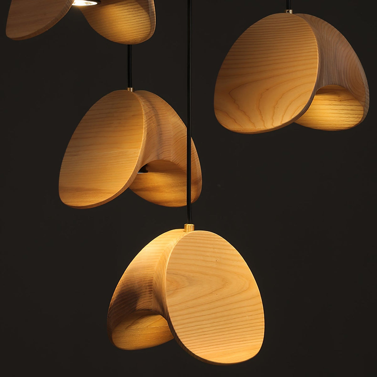 Orbit Fold Wood Pendant Light