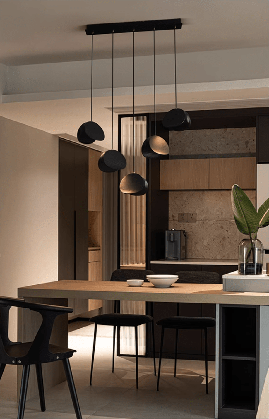Orbit Fold Wood Pendant Light