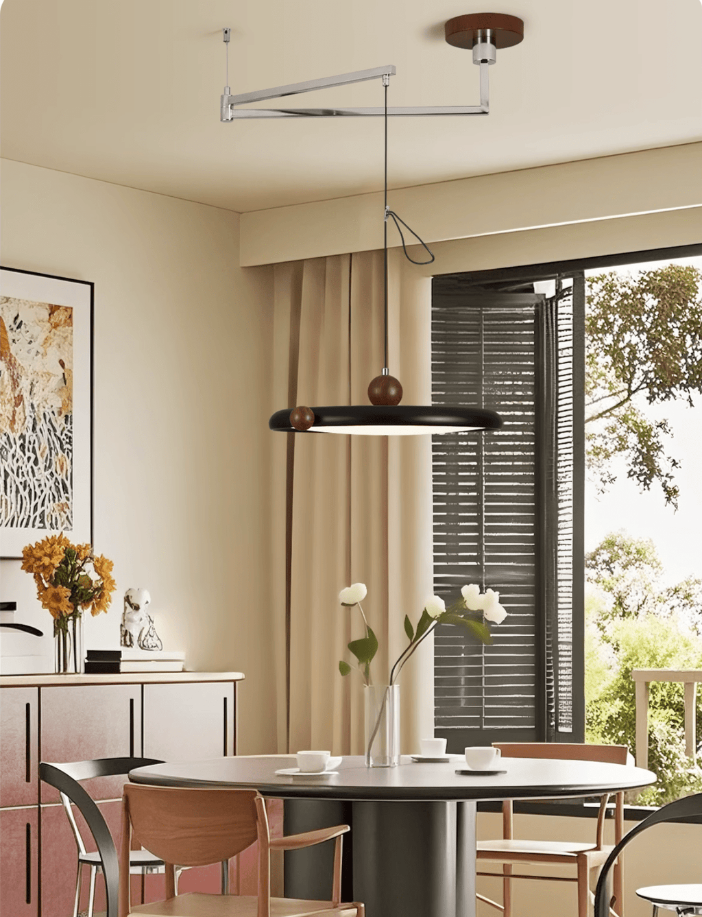 Orbit Line Swing Arm Pendant Lamp